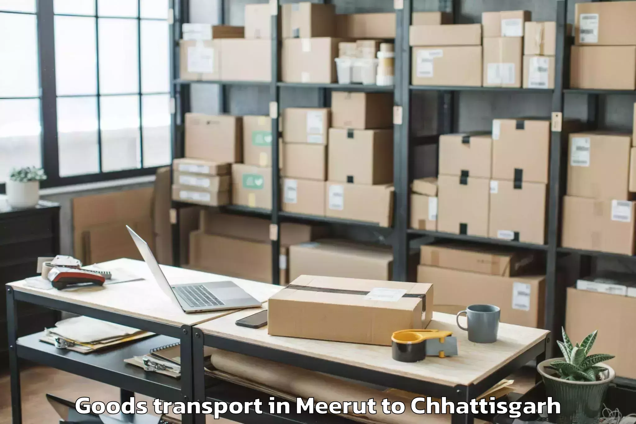 Hassle-Free Meerut to Chhindgarh Goods Transport